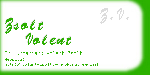 zsolt volent business card